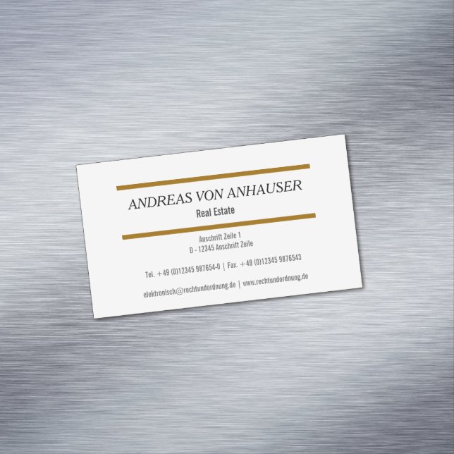 Moderne Magnetkarten Magnetische Visitenkarte (Beispiel)