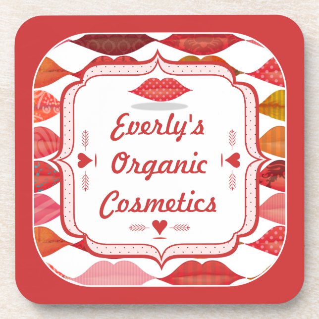Moderne Make-up-Boutique Untersetzer (Vorderseite)
