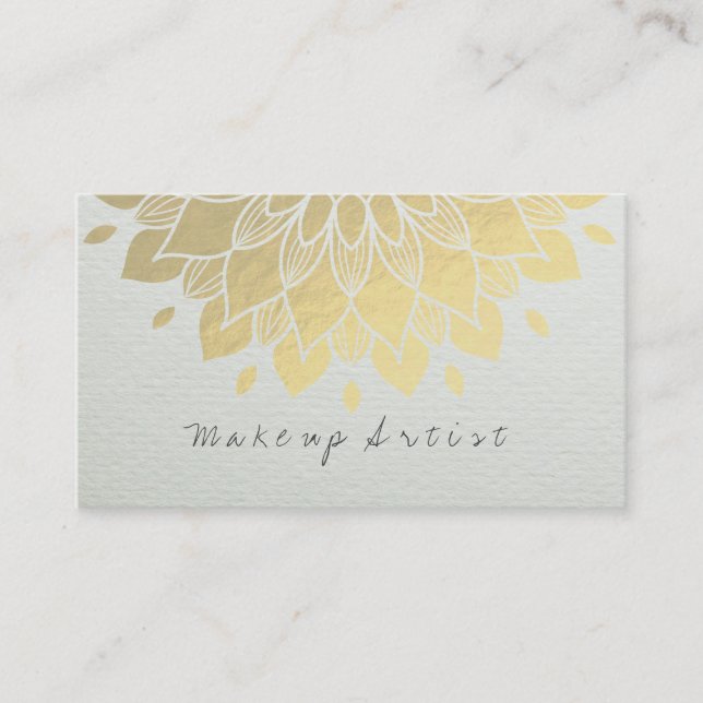Moderne Makeup Artist Elegante Imitate Terminkarte (Vorderseite)