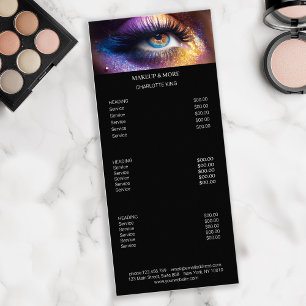 Moderne Makeup Foto Salon Preis List Rack Card Werbekarte