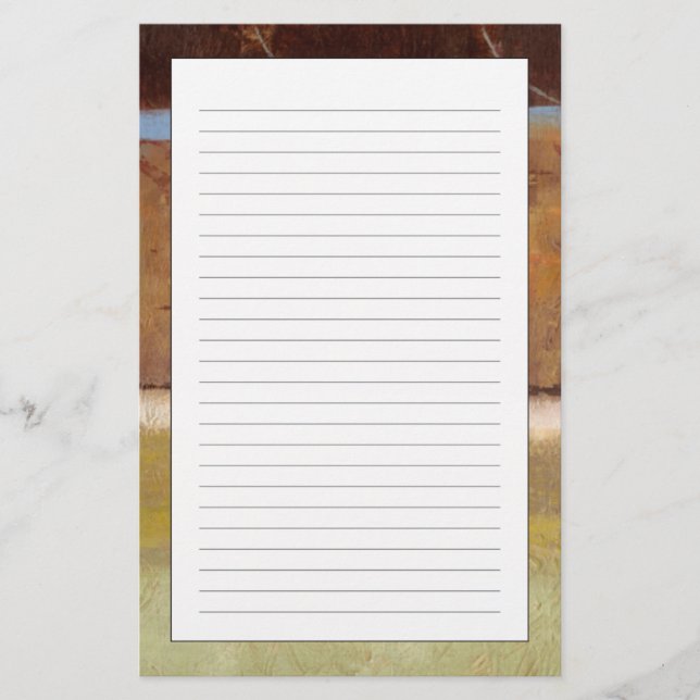 Moderne Malerei in Earth Tones von Norman Wyatt Briefpapier (Vorderseite)