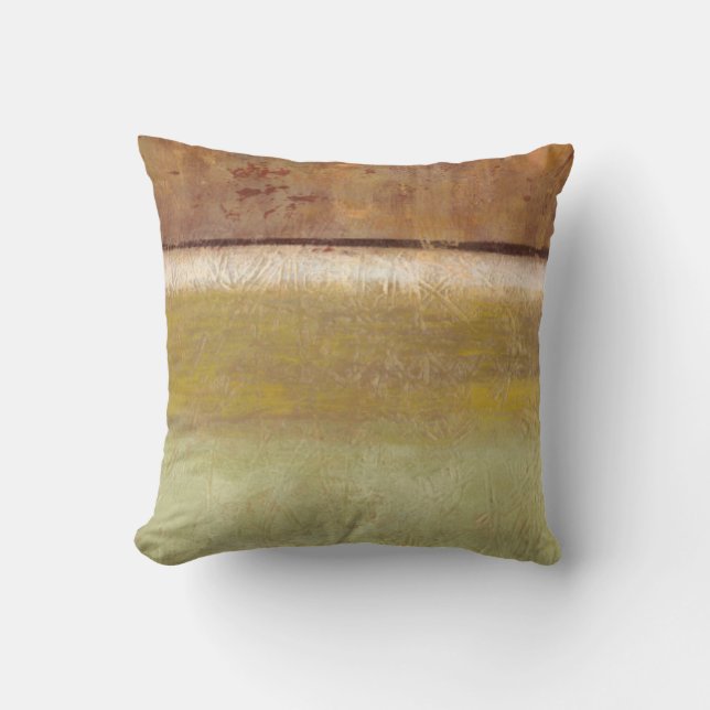 Moderne Malerei in Earth Tones von Norman Wyatt Kissen (Vorderseite)