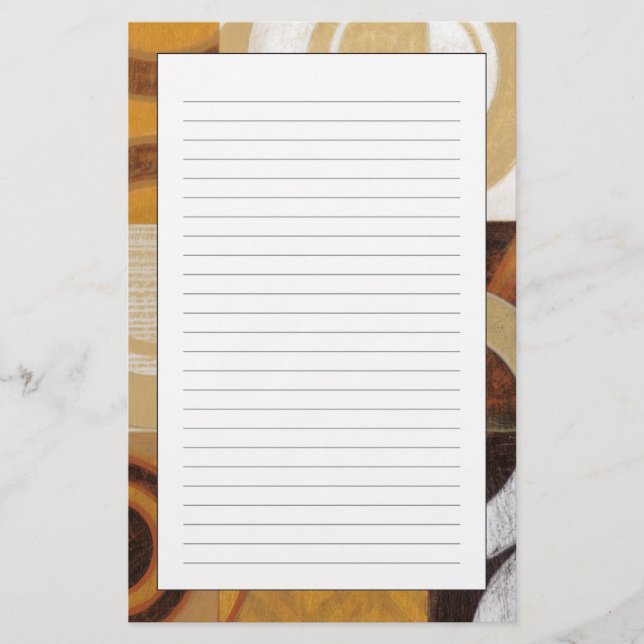 Moderne Malerei mit Kreismustern Briefpapier (Vorderseite)