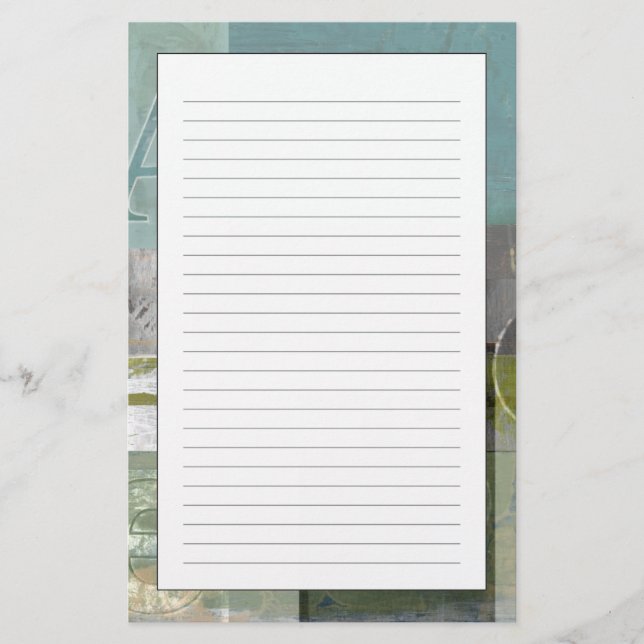 Moderne Malerei mit sortierten Buchstaben Briefpapier (Vorderseite)