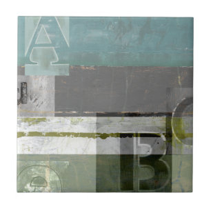 Moderne Malerei mit sortierten Buchstaben Fliese