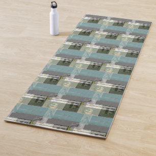 Moderne Malerei mit sortierten Buchstaben Yogamatte