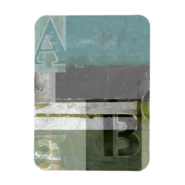 Moderne Malerei mit versammelten Buchstaben Magnet (Vertikal)