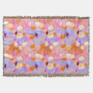 Moderne malerische rosa Lavendel-Blumen Decke