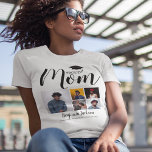 Moderne Mama | 5 FOTO ABSCHLUSS T - SHIRT<br><div class="desc">Erstellen Sie Ihre eigene Mama Abschluss T - Shirt mit 5 Foto Ihres Sohnes oder Ihrer Tochter, Text, der "PROUD MAMA", 5 Bilder, Ihr Kinder Name, die Schule oder Collage und die Klasse von XXXX. Das Hemd ist leicht personalisiert und der Stil, die Größe und die Farbgebung des Schriftartes können...</div>