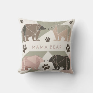 Moderne Mama-Bär-Kissen, geometrisches neutrales D Kissen