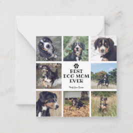 Moderne Mama Bester Hund je Weiß 8 Fotos Mitteilungskarte
