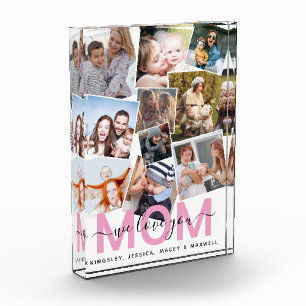 Moderne Mama-Erinnerung "Wir Liebe Sie" Fotoblock