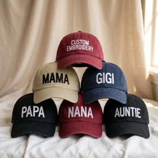 Moderne Mama Gigi Tante Papa Oma benutzerdefiniert Bestickte Baseballkappe
