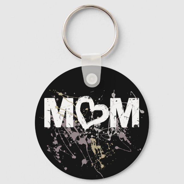 Moderne Mama, Herzdesign Schlüsselanhänger (Vorderseite)