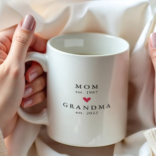 Moderne Mama Oma Year Est. Tasse
