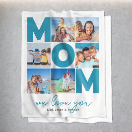 Moderne Mama personlisiert 6 Fotomaterial Fleecedecke