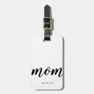 Moderne Mama Schwarz/Weiß Minimalistisch Gepäckanhänger