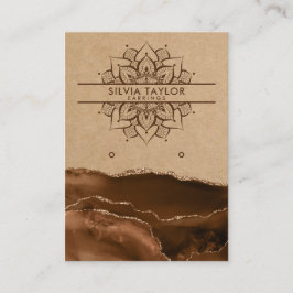 Moderne Mandala Earring-Grafikkarte Visitenkarte
