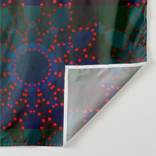 Moderne Mandala Lines Red Black Rose Wandteppich