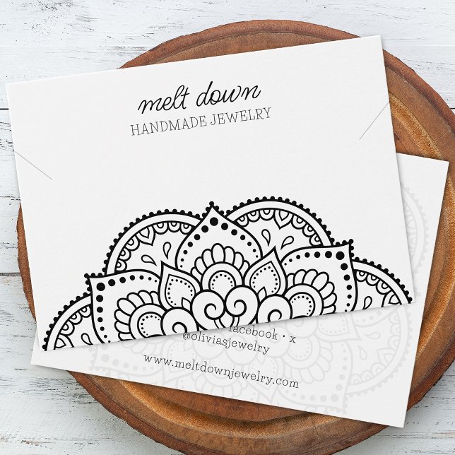 Moderne Mandala Necklace Bracelet Display Card (Modern Mandala Necklace Bracelet Display Card)