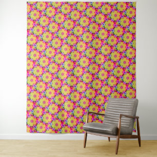 MODERNE Mandala PETITES LIGNES - Tapisserie ROSE J