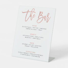 Moderne Märchen Hochzeit der Bar-Speisekarte Gebir Sockelschild