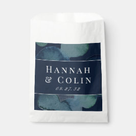 Moderne Marine Emerald Abstrakt Watercolor Geschenktütchen