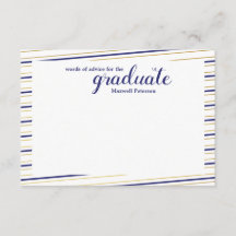 Moderne Marine u. Gold Striped graduiertes Wort