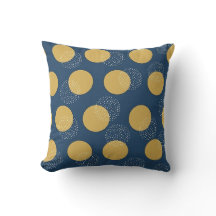Moderne Marine und goldene Polka-Punkte