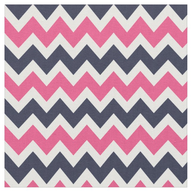 Moderne Marine und Rosa Zickzack Stoff (Nahaufnahme)
