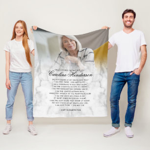 Moderne Marmor-Foto-Erinnerung Fleecedecke
