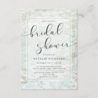 Moderne Marmor in Minze mit Kupfer-Brautparty