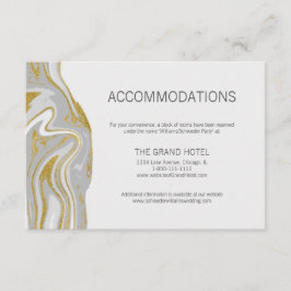 Moderne Marmor- und Gold-Hochzeitskarte Begleitkarte