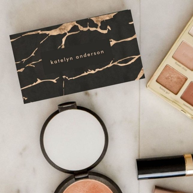 Moderne Marmorgoldfolie Edelstein Innenarchitektin Visitenkarte (Von Creator hochgeladen)