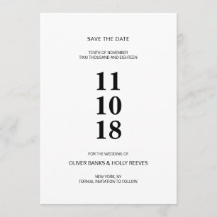 Moderne Marmorhochzeit rettet das Datum Save The Date