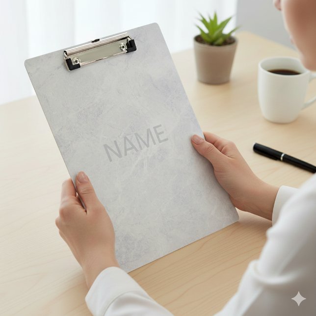Moderne Marmorklammer mit benutzerdefiniertem Text Klemmbrett (Modern Marble Clipboard with Custom Text)