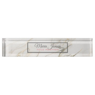 Moderne Marmorstein Namensplakette