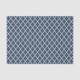 Moderne marokkanische Flotte in Blau und Weiß Seidenpapier