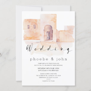 Moderne marokkanische kalligraphische Hochzeitsein Einladung
