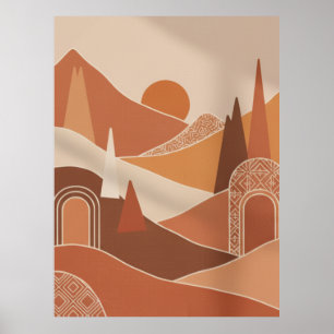 Moderne marokkanische minimalistische Wandkunstpos Poster