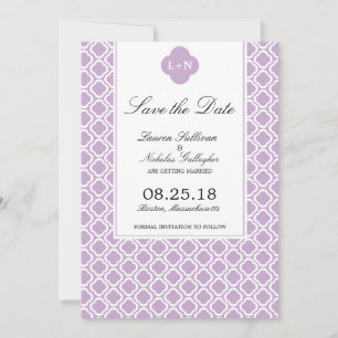Moderne marokkanische Muster Save-the-Date-Karte Einladung