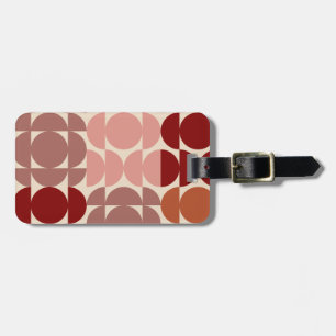 Moderne Maroonzirkel und Semizirkel des Mitteljahr Gepäckanhänger