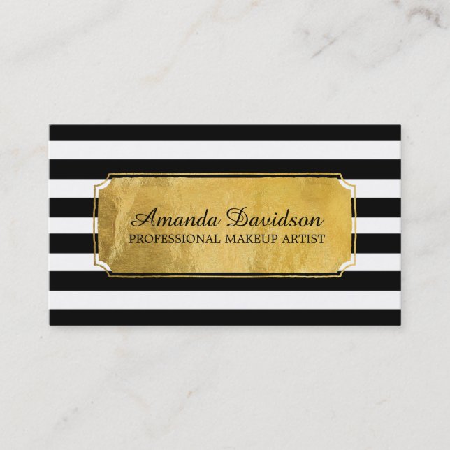 Moderne Maskenbildner-Visitenkarten Visitenkarte (Vorderseite)