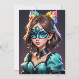 moderne Maskerade süße 16 Einladungen