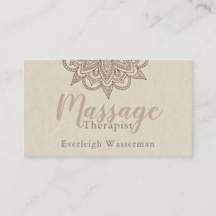 Moderne Massage-Therapeut Schrift Lotus-Blume Gesc Visitenkarte