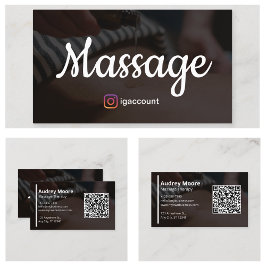 Moderne Massagetherapie QR Code Visitenkarte