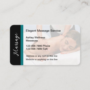 Moderne Masseur Editable Visitenkarten Visitenkarte