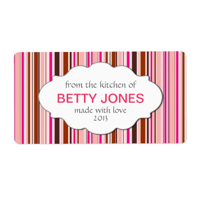 Moderne, maßgeschneiderte DIY Canning-, Jam- oder  (Vorne)