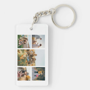 Moderne, maßgeschneiderte FotoCollage Schlüsselanhänger