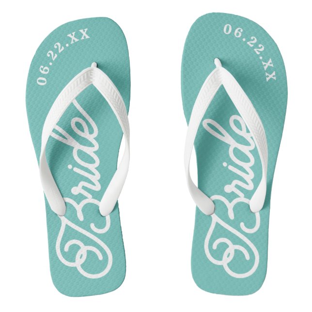 Moderne, maßgeschneiderte Hochzeitfarbenflippen Flip Flops (Fußbett)